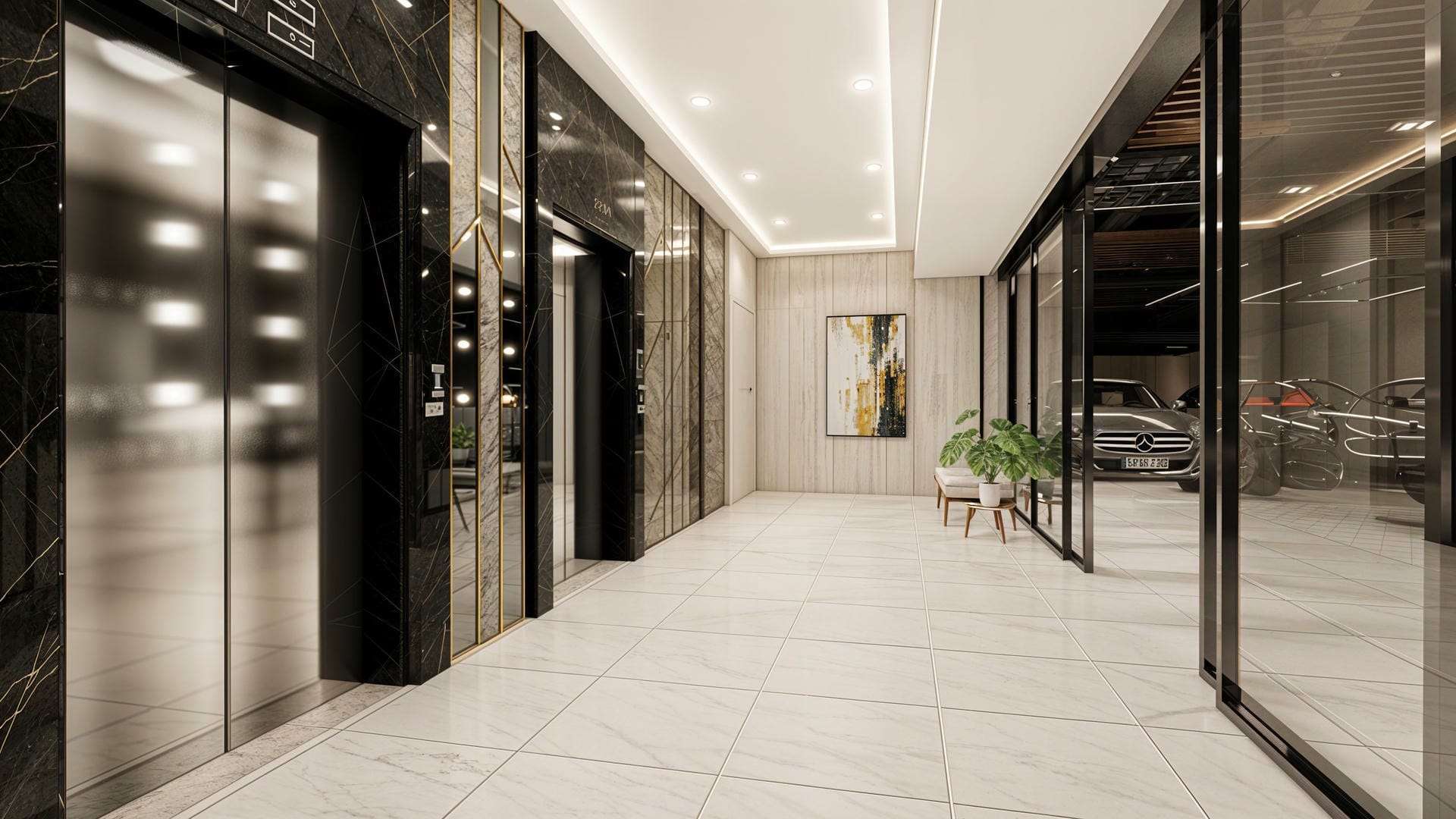 威京集團-停車場接待區